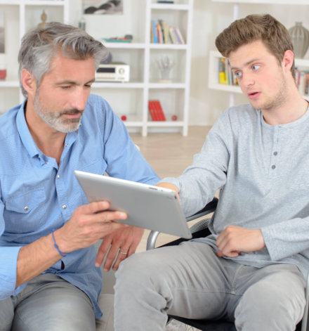 men using tablet